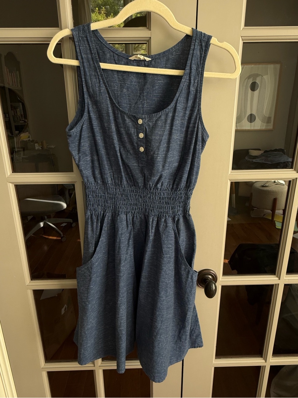 Bridge and Burn 100 percent Cotton Blue Dress. Size small